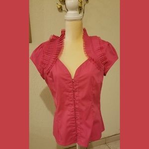 Pink button down shirt